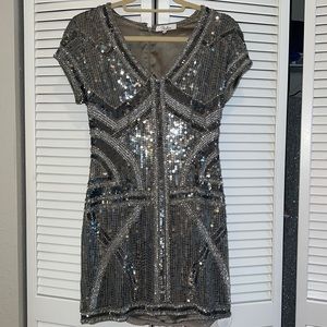 Geometric sequin mini Parker dress